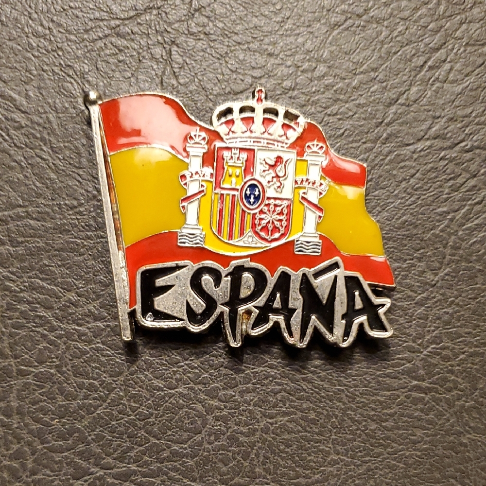 Espana Flag Enamel Vintage Magnet